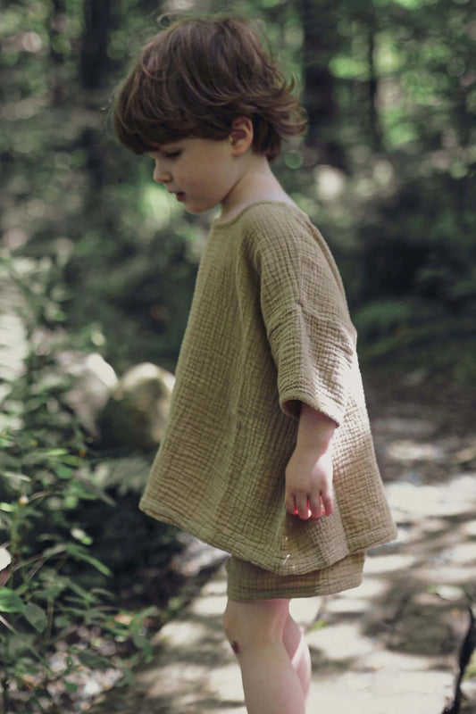 オーガニックコットン 半袖ブラウス / ベビー / キッズ