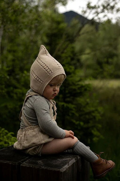オーガニックコットン ニットボンネット/ ベビー