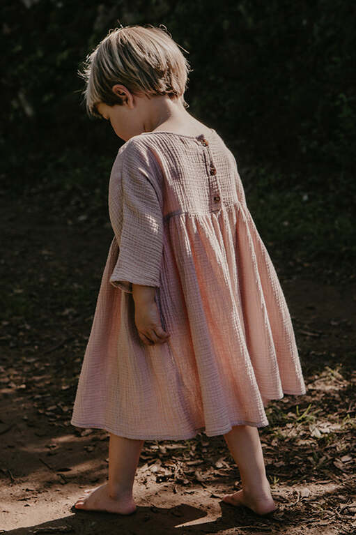 オーガニックコットン 長袖ワンピース / ベビー
